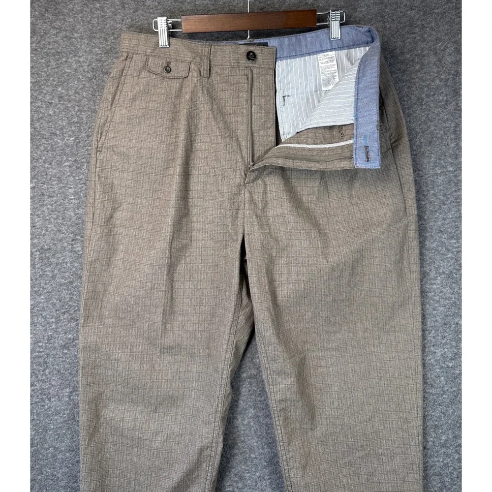 Banana Republic Relaxed Tapered Fit Pants‎ Mens 34x27 Altered Textured Gentleman